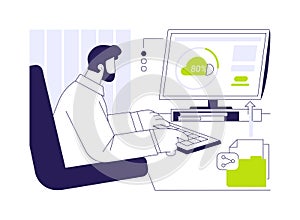 Big data cloud storage abstract concept vector illustration.