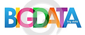 BIG DATA colorful overlapping letters banner