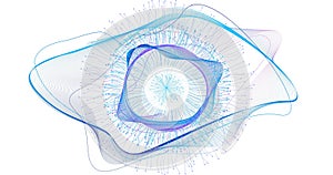 Big Data concept. Abstract wave shape of neural connections for design on theme of artificial intelligence, big date, neural
