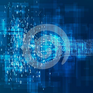 Big Data concept. Analysis of Information Machine Learning Algorithms. Process of converting big data from chaos to logical