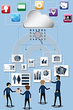 Big data concept,Big data in marketing,e-commerce - Vector