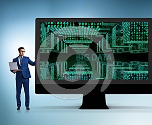 Big data concept with data mining analyst