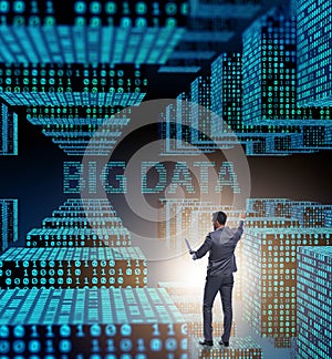 Big data concept with data mining analyst