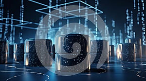 Big data concept Digital data flow Transferring generative AI