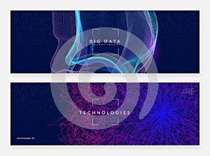 Big data concept. Digital technology abstract