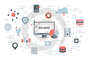 Big data concept illustration