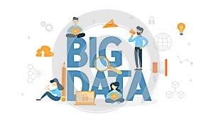 Big data concept illustration