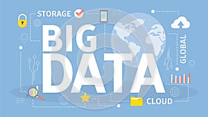 Big data concept illustration