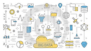 Big data concept illustration