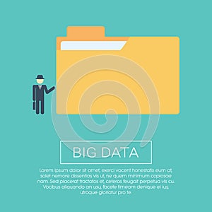 Big data concept illustration. Flat design for