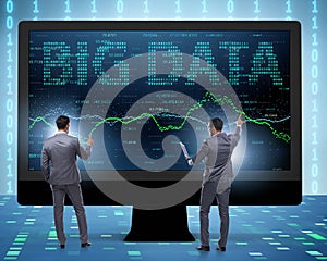 Big data concept with data mining analyst