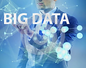Big data concept with data mining analyst