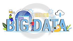 Big data concept. Modern computer technology. Analyzing