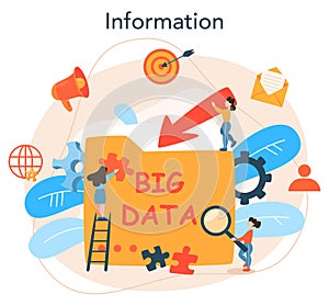 Big data concept. Modern computer technology. Analyzing digital