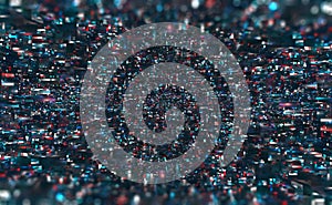 Big data concept. Open data. Blockchain. Cybersecurity and nanotechnology
