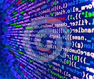 Big data concepts working in cyberspace environment. Concept of security, programming and hacking, deep decryption and encryption