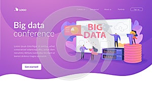 Big data conference landing page template
