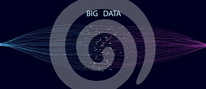 Big data connecting and sorting abstract background concept