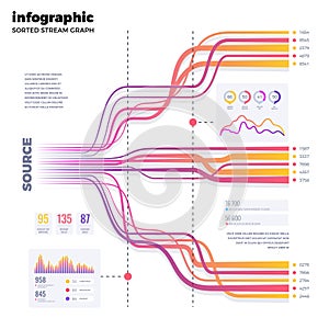 Big data cyber network vector business visualization