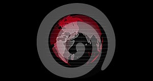 Big data 3d Earth. Binary code surrounding globe rotating. Retro digital Earth. Digital data globe,abstract 3D rendering