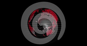 Big data 3d Earth. Binary code surrounding globe rotating. Retro digital Earth. Digital data globe,abstract 3D rendering