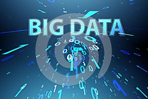 The big data and data mining concept illustration - 3d rendering