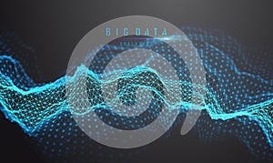 Big data and data science. Futuristic technology data visualization.