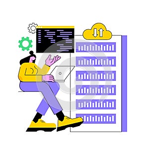 Big data developer abstract concept vector illustration.