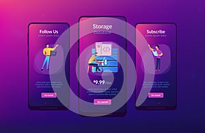 Big data developer app interface template.