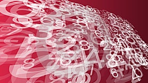 Big data digital transformation, abstract vector numbers