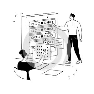 Big data engineering abstract concept vector illustration.