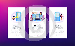 Big data engineering app interface template.