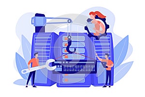 Big data engineering concept vector illustration photo