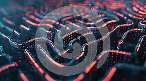 Big data flowing through complex network as binary code stream
