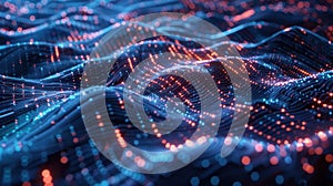 Big data flowing like a digital wave in cyberspace