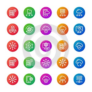 Big Data - 25 icons image.
