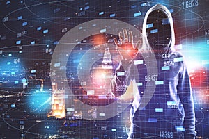 Big data and hacking concept
