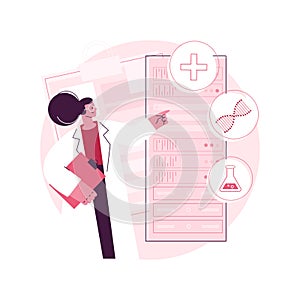 Big data in healthcare abstract concept vector illustration.