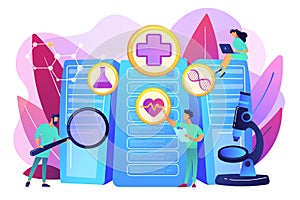 Big data healthcare concept vector illustration.