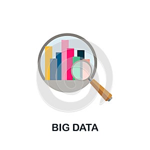 Big Data icon. Flat sign element from data analytics collection. Creative Big Data icon for web design, templates