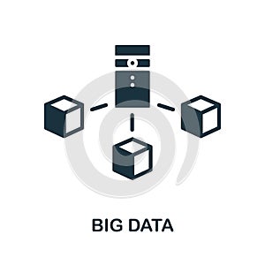 Big Data icon. Monochrome sign from industry 4.0 collection. Creative Big Data icon illustration for web design