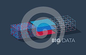 Big data illustration with structuring map reduce process