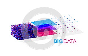Big data illustration with structuring map reduce process
