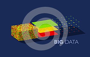 Big data illustration with structuring map reduce process