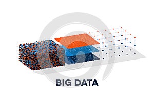 Big data illustration with structuring map reduce process
