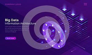 Big data, information isometric technology concept