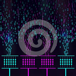 Big data information sorting visualization.