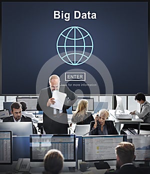 Big Data Information Storage System Network Technology Concept