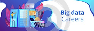 Big data job concept banner header.