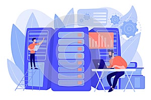 Big data job concept vector illustration.